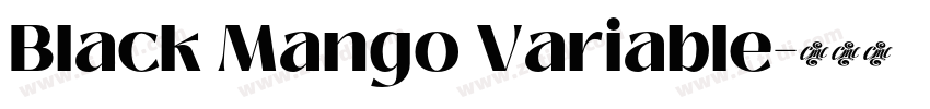 Black Mango Variable字体转换